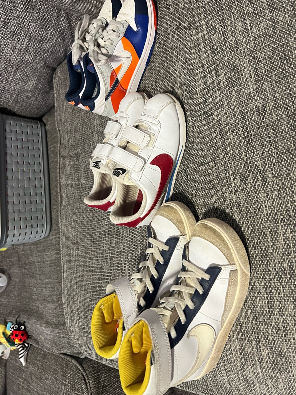 3 Pair Bundle of Boys Nike Sneakers Size 12C and 13C